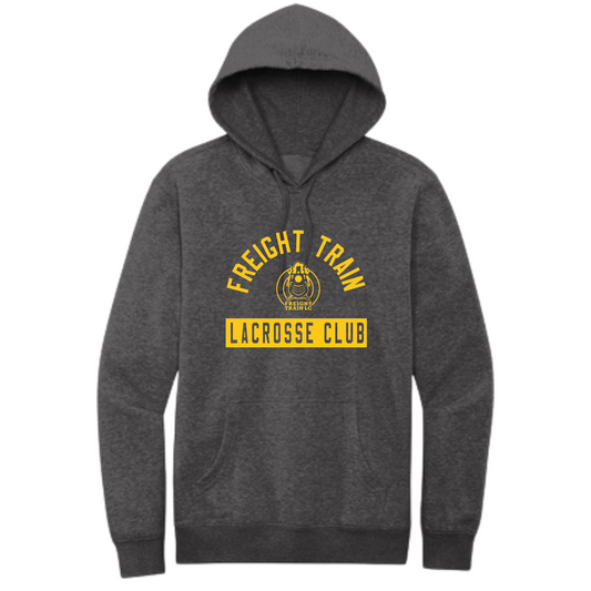 FREIGHT TRAIN LACROSSE CLUB ARCH ADULT HOODIE - HEATHERED CHARCOAL