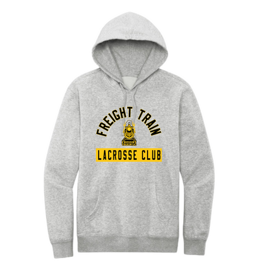 FREIGHT TRAIN LACROSSE CLUB ARCH ADULT HOODIE - LIGHT HEATHER GRAY