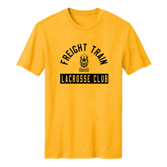 FREIGHT TRAIN LACROSSE CLUB ARCH PERFECT TRI ADULT TEE - HEATHER GOLD