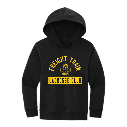 FREIGHT TRAIN LACROSSE CLUB ARCH YOUTH HOODIE - BLACK