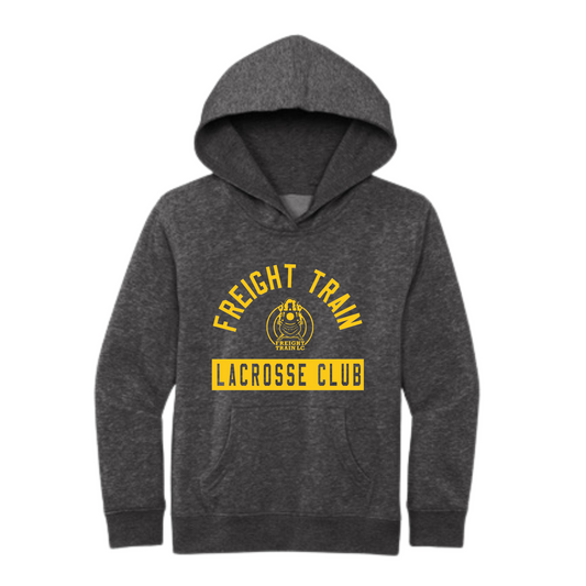 FREIGHT TRAIN LACROSSE CLUB ARCH YOUTH HOODIE - HEATHERED CHARCOAL