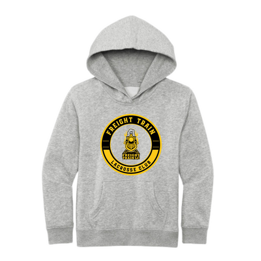 FREIGHT TRAIN LACROSSE CLUB CIRCLE LOGO YOUTH HOODIE - LIGHT HEATHER GRAY
