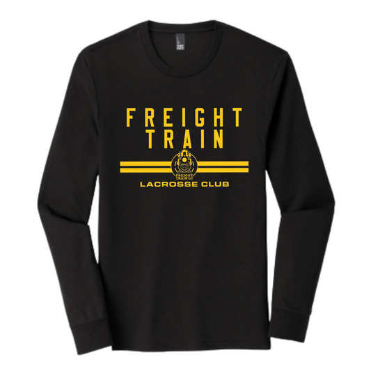 FREIGHT TRAIN LACROSSE CLUB DOUBLE LINE ADULT PERFECT TRI LONG-SLEEVE TEE - BLACK