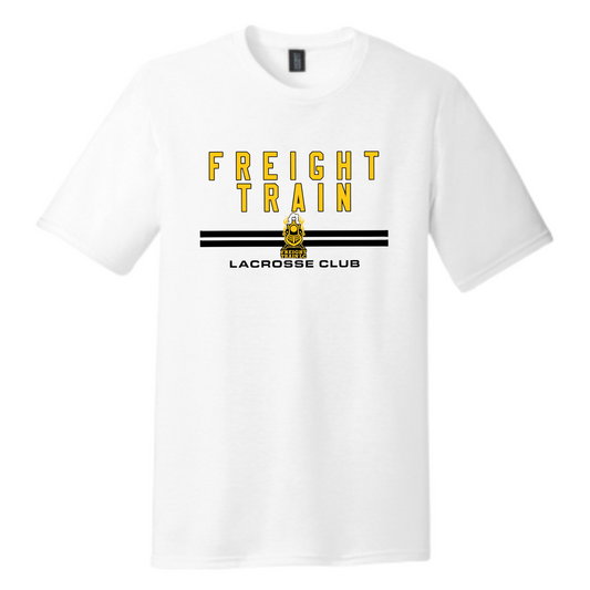FREIGHT TRAIN LACROSSE CLUB DOUBLE LINE PERFECT TRI ADULT TEE - WHITE