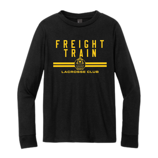 FREIGHT TRAIN LACROSSE CLUB DOUBLE LINE YOUTH LONG-SLEEVE TEE - BLACK