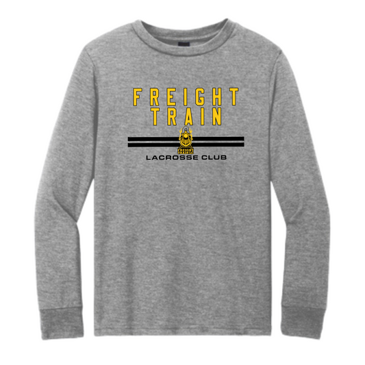 FREIGHT TRAIN LACROSSE CLUB DOUBLE LINE YOUTH LONG-SLEEVE TEE - GRAY FROST