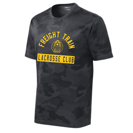 FREIGHT TRAIN LACROSSE CLUB ARCH SPORT-TEK CAMOHEX YOUTH TEE - IRON GRAY