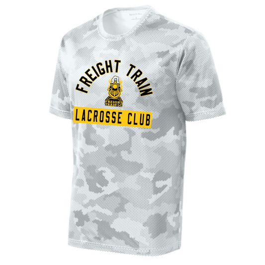 FREIGHT TRAIN LACROSSE CLUB ARCH SPORT-TEK CAMOHEX YOUTH TEE - WHITE