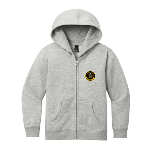 FREIGHT TRAIN LACROSSE CLUB YOUTH FULL-ZIP HOODIE - LIGHT HEATHER GRAY