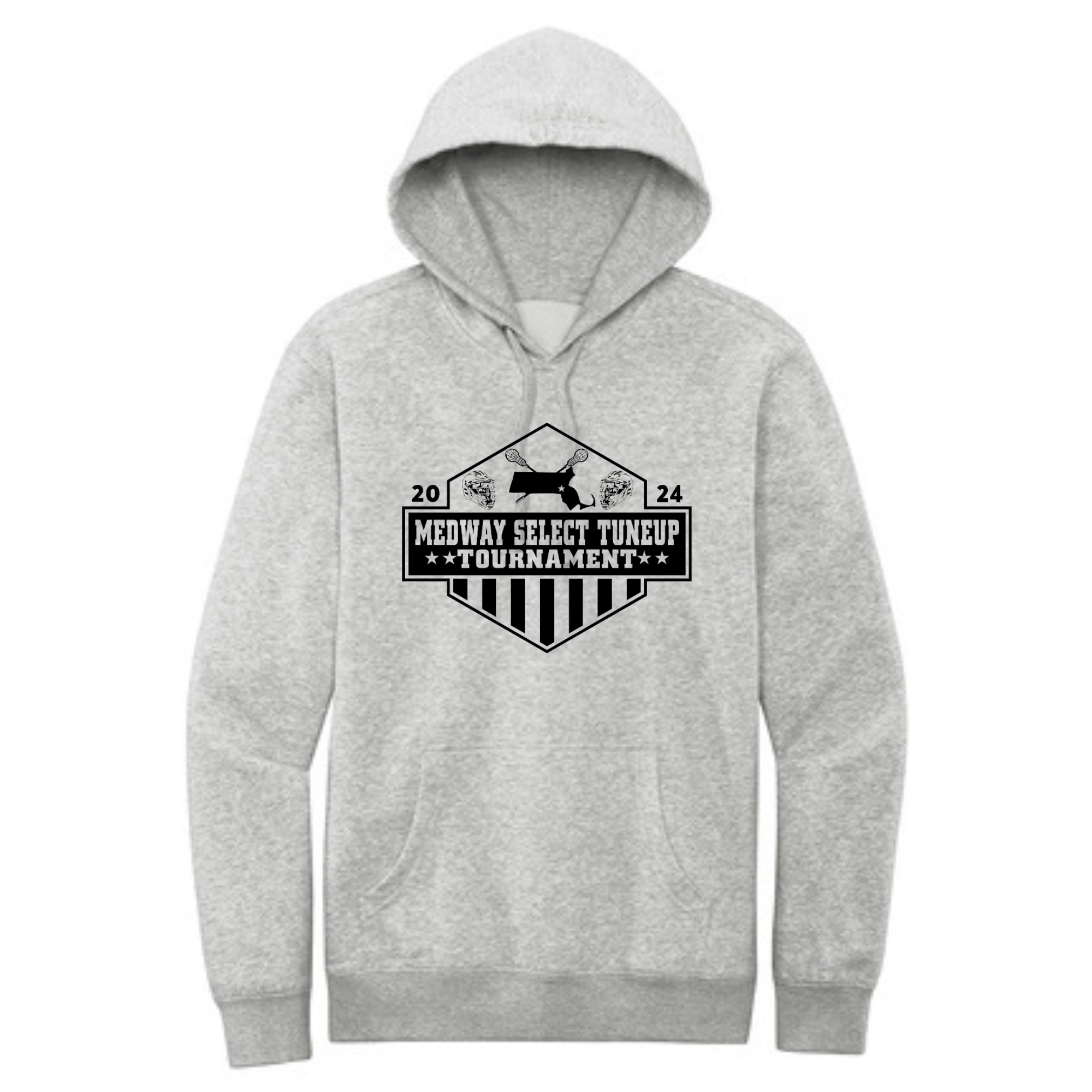 TUNEUP TOURNAMENT SELECT LACROSSE ADULT HOODIE WITH TOWNS - GRAY