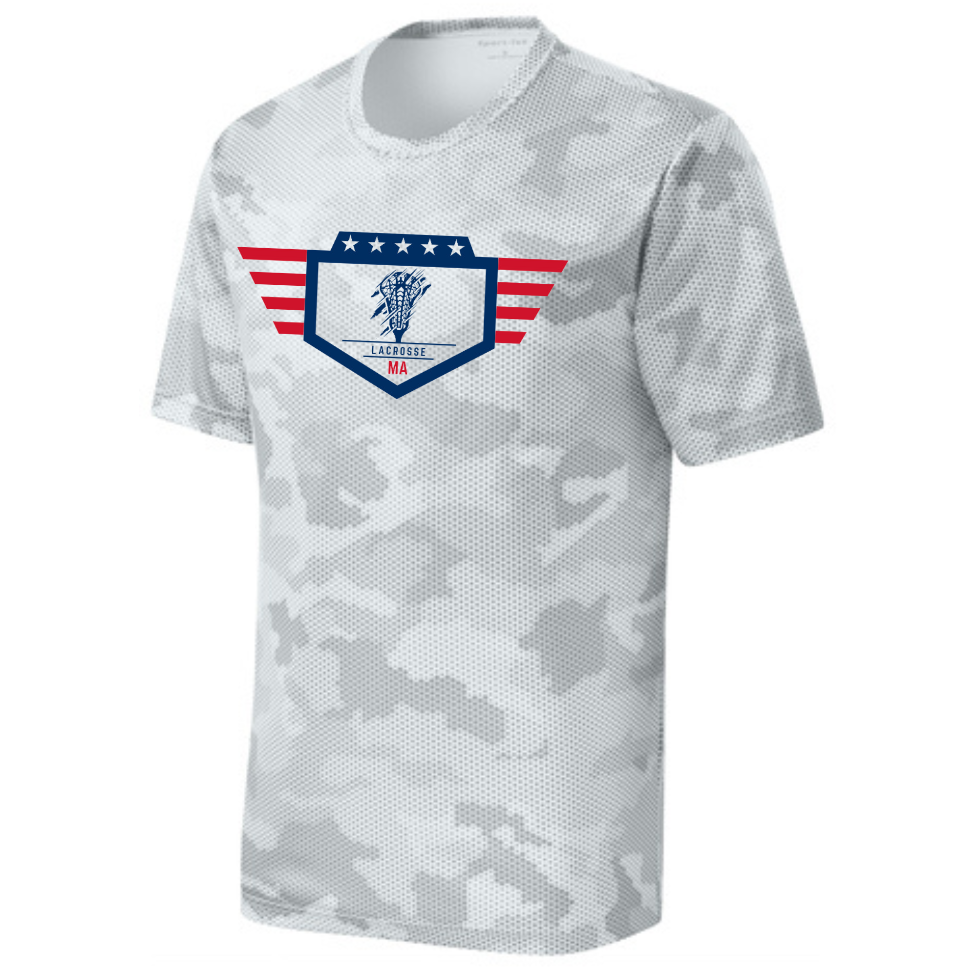 TUNEUP TOURNAMENT MA LACROSSE CAMOHEX ADULT TEE - WHITE