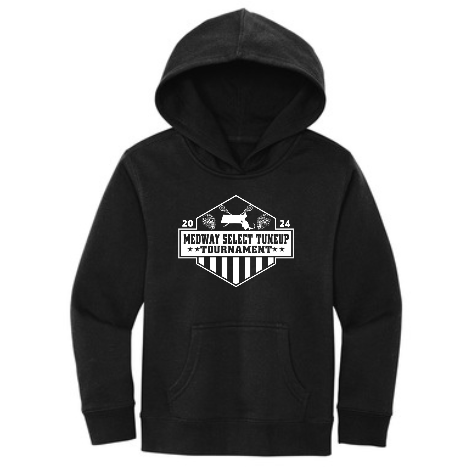TUNEUP TOURNAMENT SELECT LACROSSE YOUTH HOODIE WITH TOWNS - BLACK