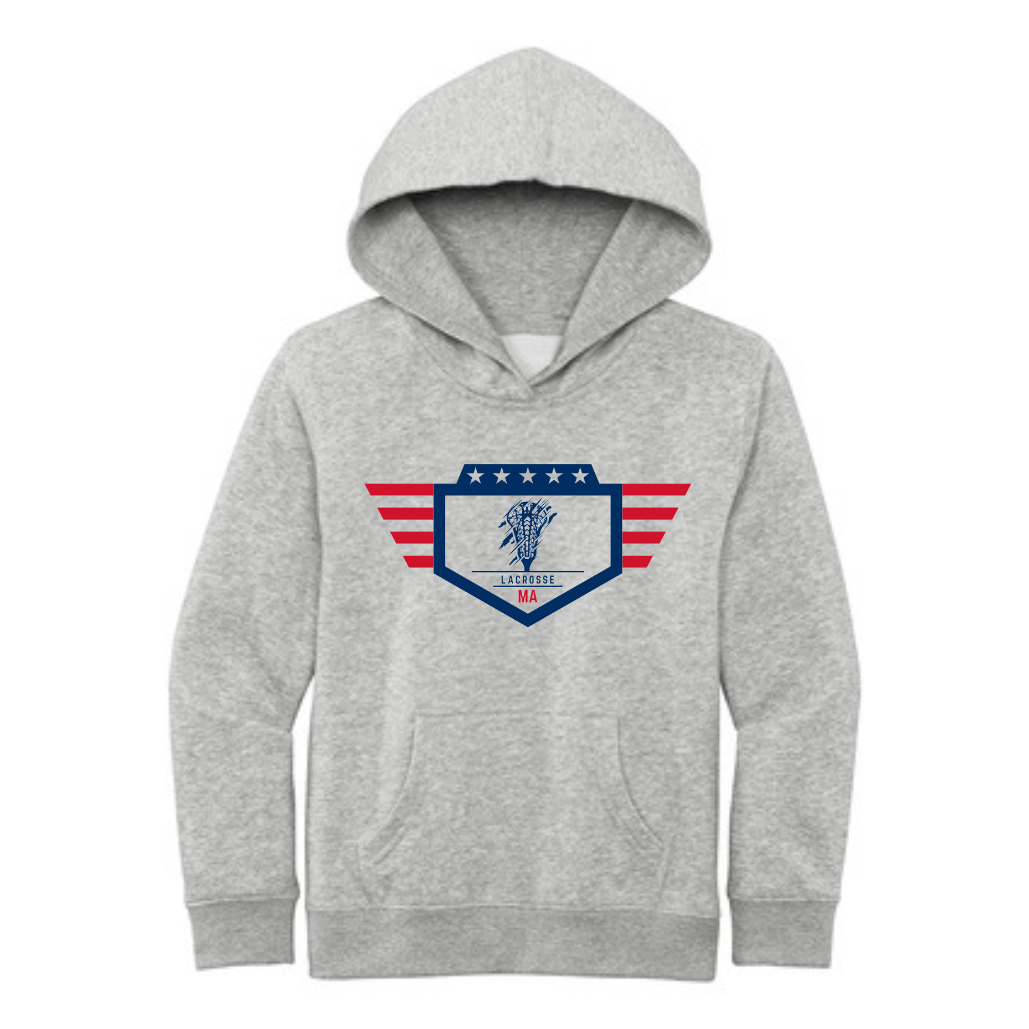 TUNEUP TOURNAMENT MA LACROSSE YOUTH HOODIE - GRAY